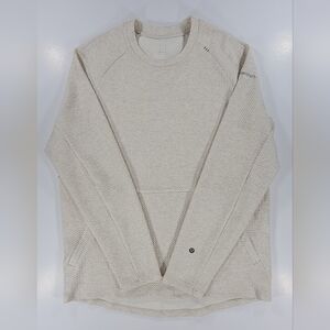 Lululemon At Ease Crew Pullover Sweatshirt Beige Men’s Large Toyota Smartpath